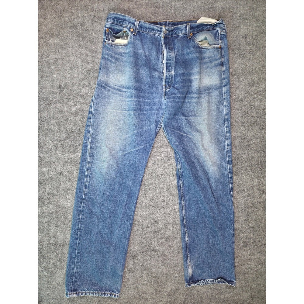 Vintage Levi's 501 Original Fit Jeans Mens 42x34 Blue 90s Made in USA Button Fly